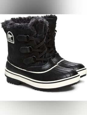 Sorel Tivoli Mid Black Leather Waterproof Boots